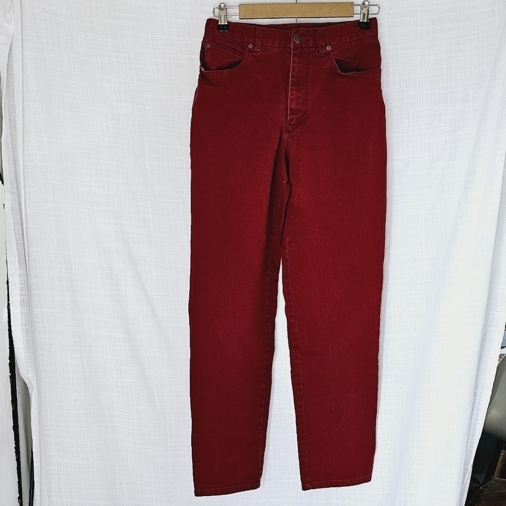 Vintage Jones Jeans High Waist Red Stretch Denim Women's Jeans Size 4